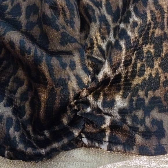 Apt. 9 Animal Print Button Front Silky Blouse XL - Picture 10 of 10